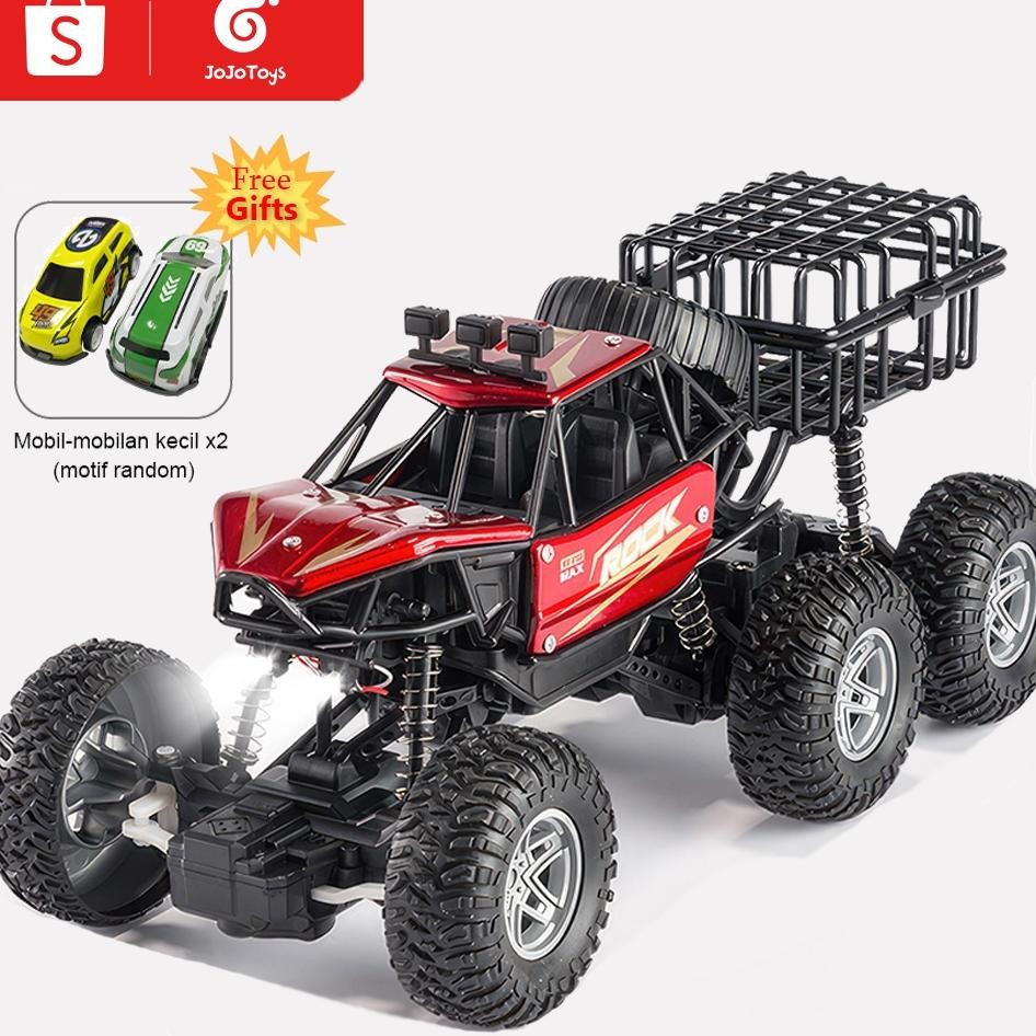 Jojotoy Mobil Remote Control Bear 4Wd Mobil Mobilan Offroad 6 Roda Alloy Rc Tunt Offroad