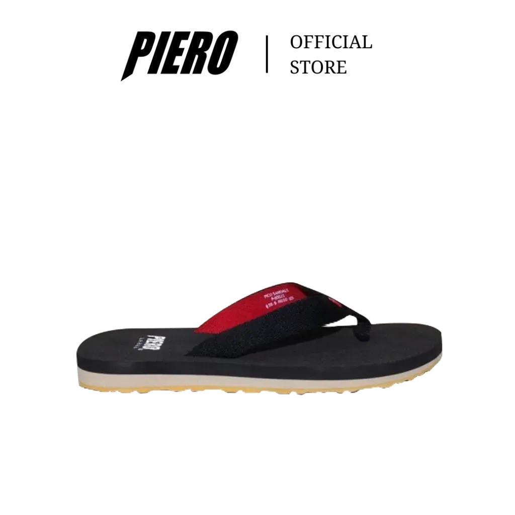 PIERO SANDAL PICO SANDALS BLACK RED P80021