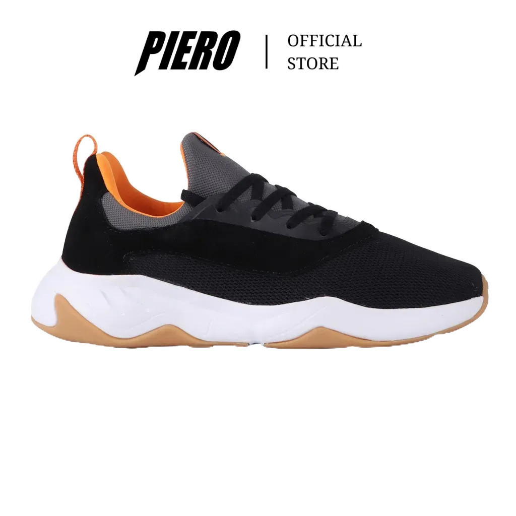 PIERO SEPATU SNEAKERS PRIA CNTR BLACK   P30147