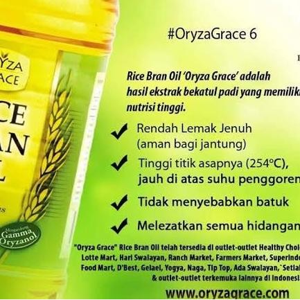 

Oryza Grace Rice Brand Oil Minyak Goreng Tersehat 5L Harga Promo Original Dan Terpercaya