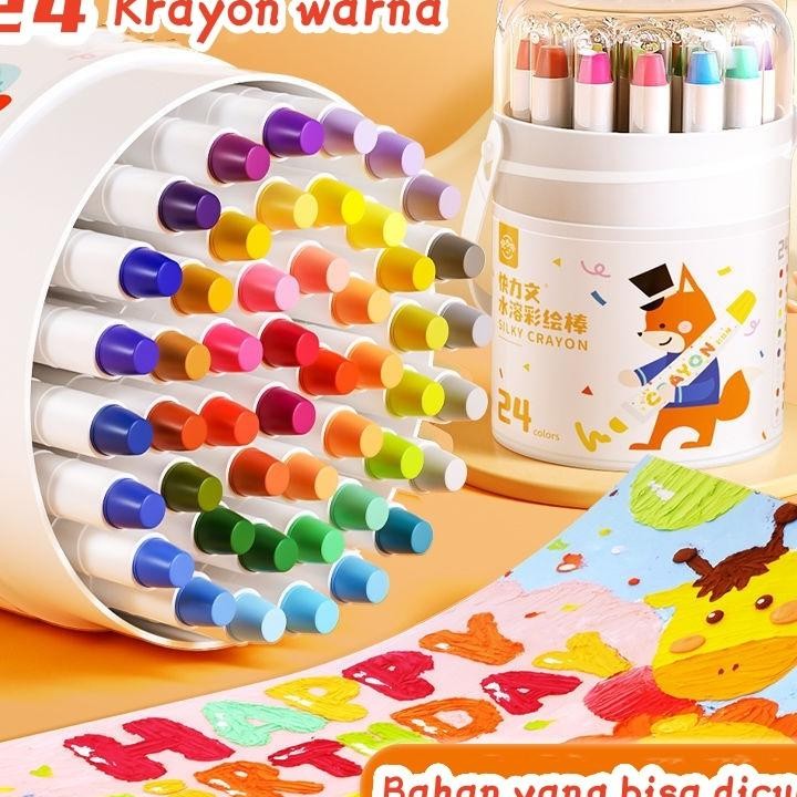 

Wahable Ily Crayon 24 Color Crayon For Id Tida Yang Dapat Dicuci Patel Nya Colorful Buet Rayon Mewarnai Alat