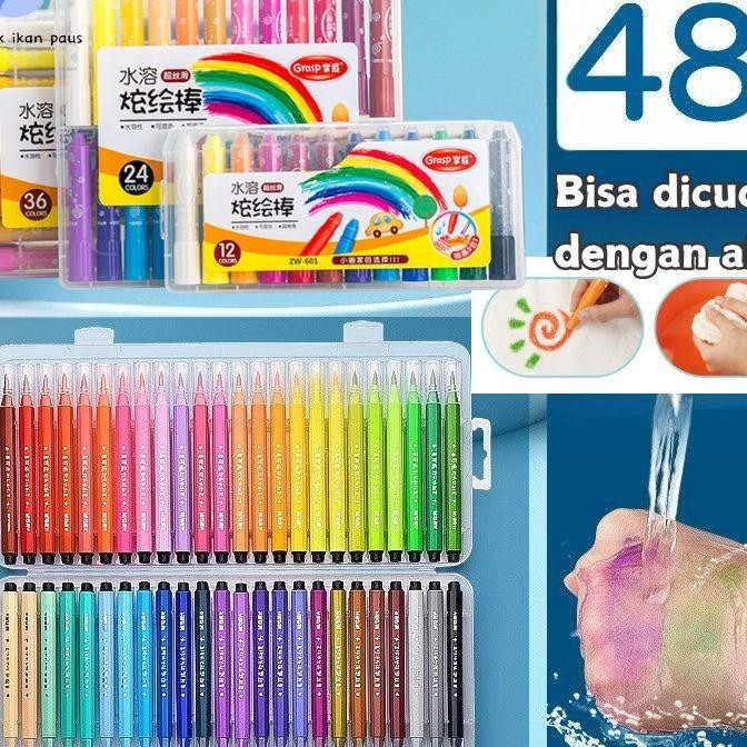 

Giriman Jaarta Crayon Grap 48 Warna Water Oluble Crayon Rayon Licin Crayon Et 36 Warna Grap Rayon Warna