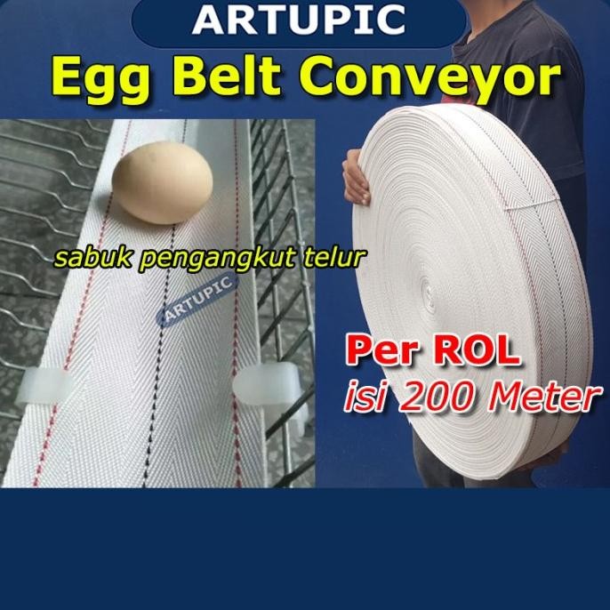 

READY CONVEYOR BELT SABUK PER ROL ISI 200 METER PENGANGKUT PEMINDAH TELUR AYAM