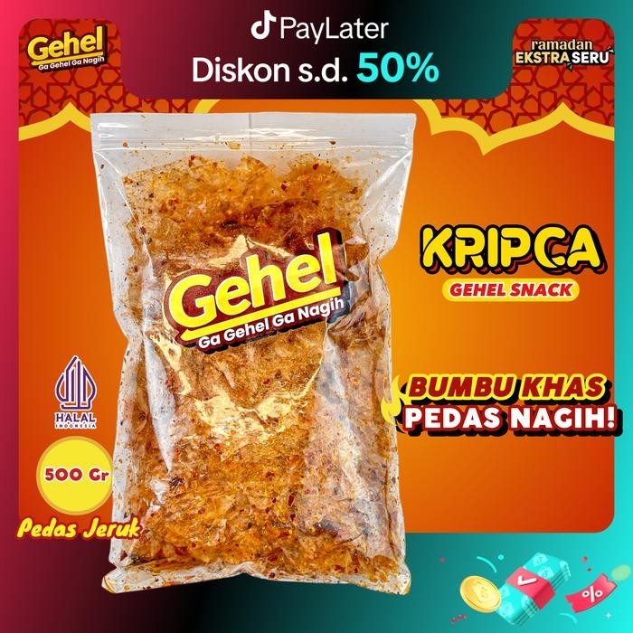 

TERBATAS KRIPCA GEHEL 500 GR (Edisi Terbatas) - Makanan Ringan Camilan Pedas Food Snack Keripik