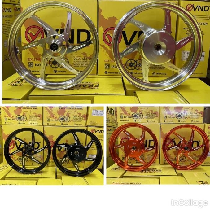 Ori - VELG RACING VND SIX STAR V2 HONDA VARIO 125 VARIO 150 110 BEAT SCOOPY