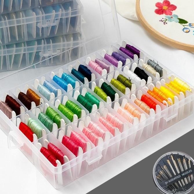 

Paket Benang Sulam 50 & 100 Warna + Box Embroidery Kit Beginner