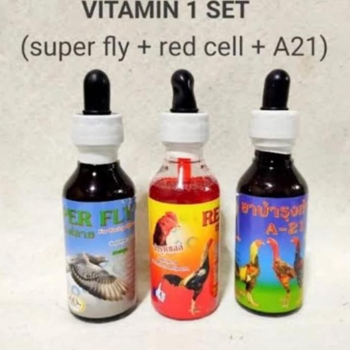 

READY MULTIVITAMIN 1 SET CP DOPING AYAM TARUNG SUPER FLY REDCELL A21 TAILAND