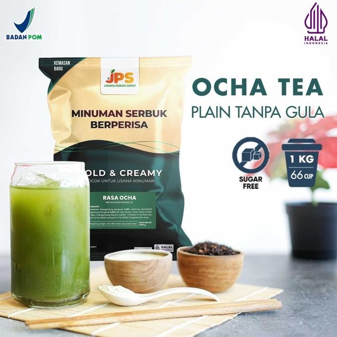 Baru Powder Drink JPS Bubuk Minuman Rasa OCHA PLAIN 1Kg
