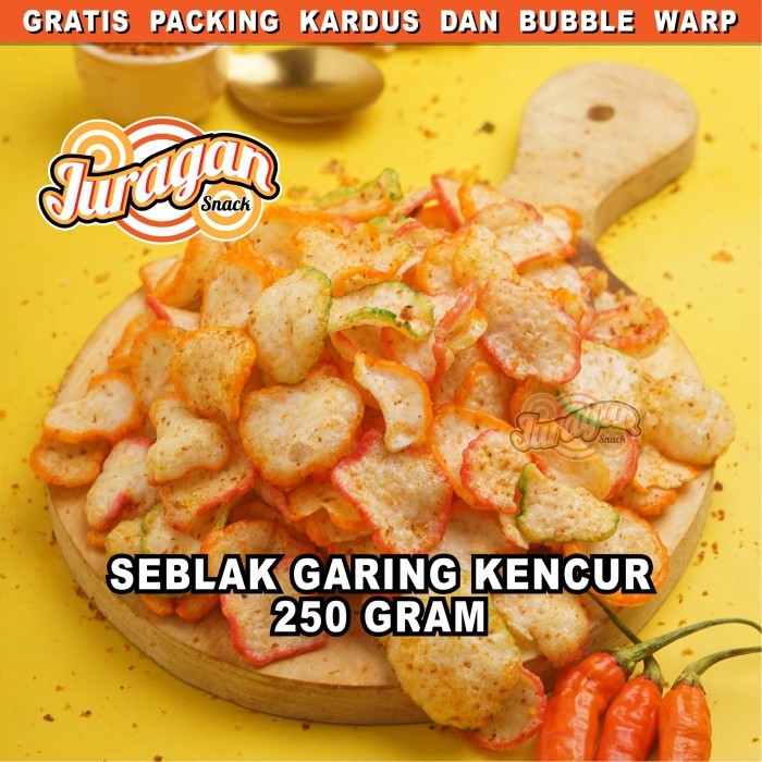 

BERMUTU KERUPUK SEBLAK KERING CIKUR PEDAS 250 gram snack kiloan makanan ringan