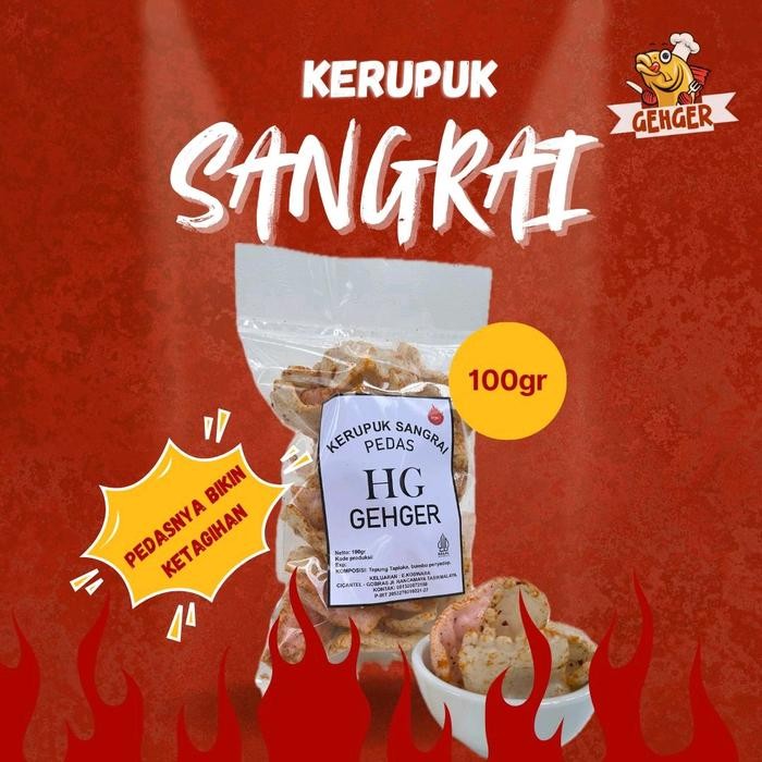 

TERLENGKAP Kerupuk upil pasir Pedas Sangrai HG Gehger 100Grm Camilan Cemilan Kering Keripik Food