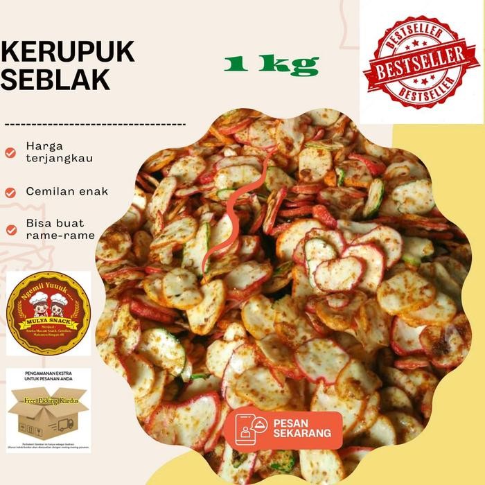 

TERPERCAYA Kerupuk seblak pedas 1 kg Food Snacks Cemilan Snack