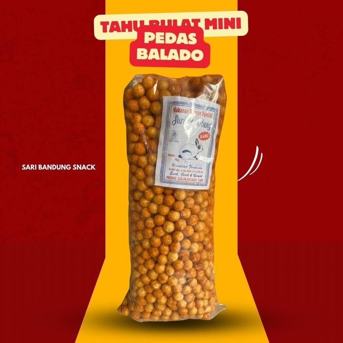 

TERUJI PROMO 1KG 200 GRAM Tahu bulat mini pedas cemilan kekinian enak cemilan pedas gurih Sari