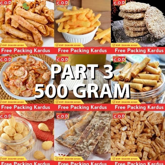 

TERPERCAYA snack kiloan SERBA 500 gram makanan ringan ASIN PEDAS MANIS GURIH nUg