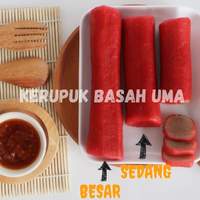

TERPERCAYA Kerupuk basah uma khas sukamara khas cemilan makanan oleh-oleh kerupuk pedas sambal