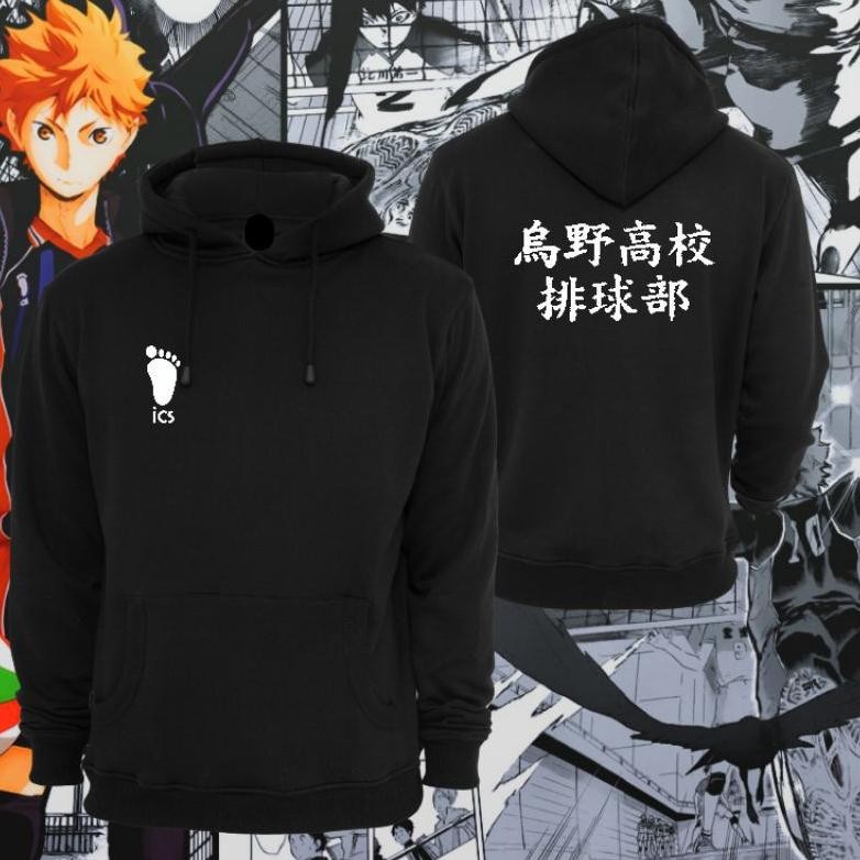 Jaket Anime Haikyuu Team Karasuno / Jaket Hikyuu Murah / Hoodie Karasuno