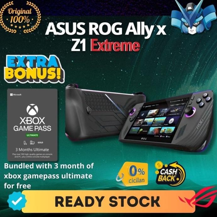 CO ASUS ROG ALLY X AMD Z1 EXTREME 24GB 1TB W11 7.0FHD 120HZ BLK