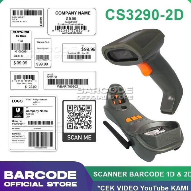 Scanner Barcode Scanlogic Cs3290 Imager Wireless 1D & 2D Scan Cs-3290