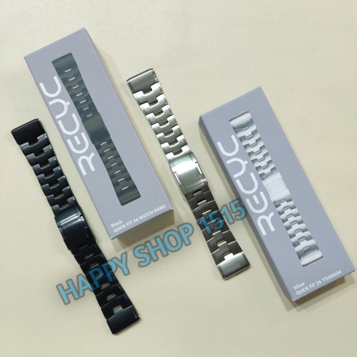 Jual [READY] RECYC QUICK FIT 26 MM TITANIUM Watch Band for Smartwatch Garmin /quickfit 26MM