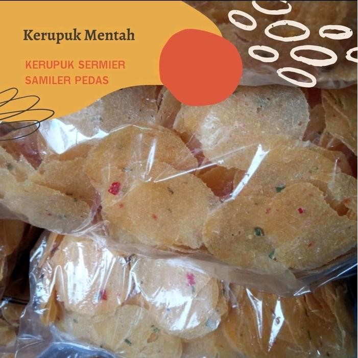 

BERKUALITAS 500 gram KERUPUK SERMIER PEDAS / SERMIER MENTAH KERUPUK Food s Krupuk Keripik Snack