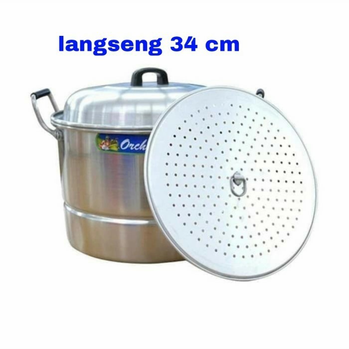 Panci Dandang/Panci Kukus/Panci Serbaguna Orcid 34Cm