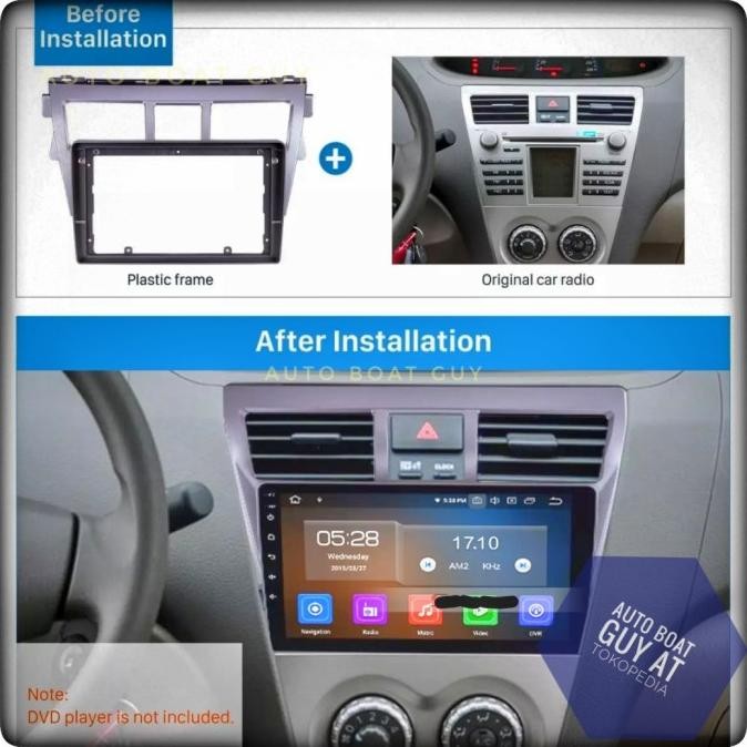 Spesial Frame Headunit Vios Limo Gen2 Gen 2 Oem Style No Gap Android 9 Inch