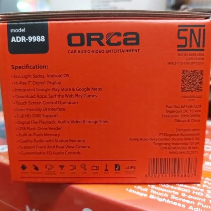 Miliki Head Unit Orca Android 7 Inch