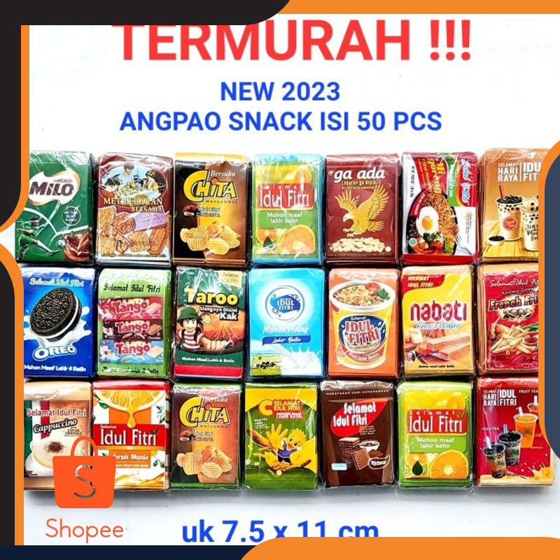 

Murah GROSIR Angpao Snack Isi 50 Angpau Selamat Lebaran Idul Fitri Ramadhan - RANDOM AJ 50PCS Elegan