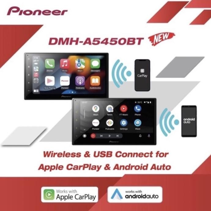 Diskon Pioneer Dmh A 5450 Bt / A5450Bt A5450 Headunit Wireless Apple Carplay
