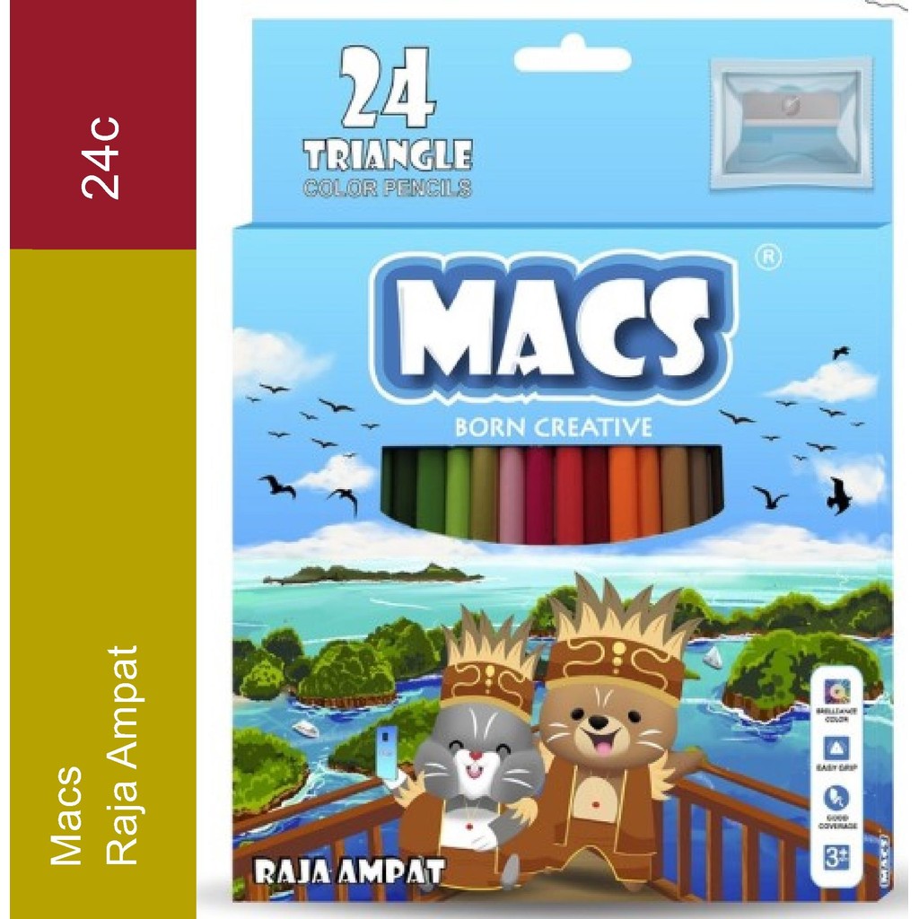 

Macs Pensil Warna Raja Ampat 24 Color Pencils Macs Raja Ampat 24 Triangle Color Pencils Macs Raja Ampat 24 color Asli