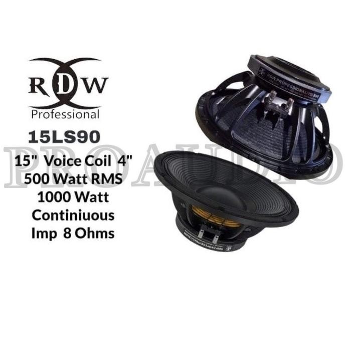 Speaker Komponen Rdw 15 Ls 90 / 15Ls90 / 15 Ls90 - Speaker Rdw 15 Inch Coil 4 New Stok