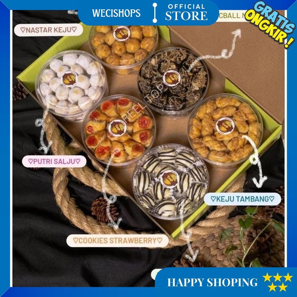 

Top Cookies Paket Isi 6 Kue Kering 250Gram Hampers Paket Lebaran Ramadhan Idul Fitri D Best Seller
