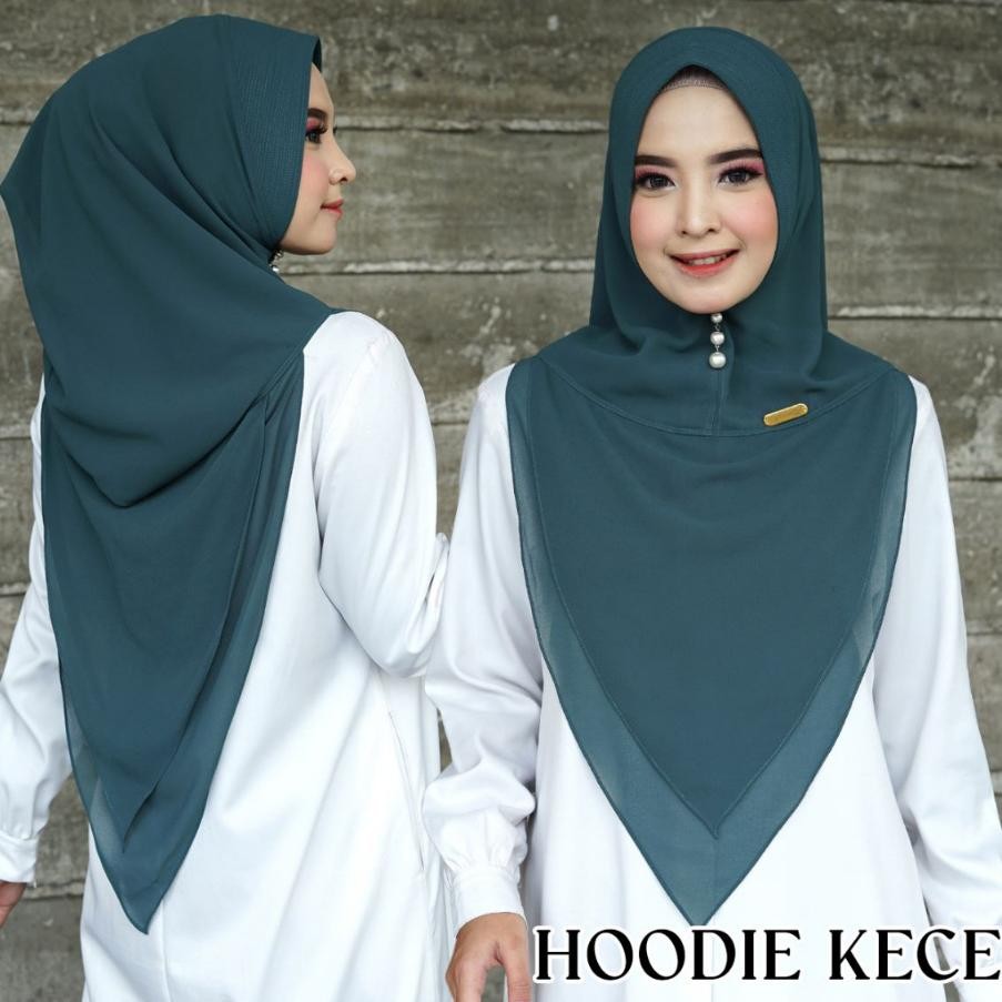 Terbaru>> Hijab Hoodie Kece Karanggo Ceruty Premium Instan Elegant