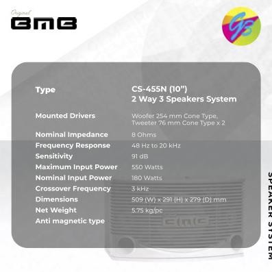 Bmb Cs-455N Speaker New Stok