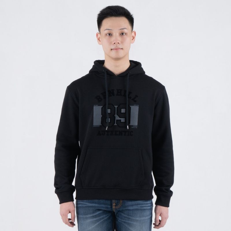 Hoodie benhill authentic black unisex sweater pria wanita