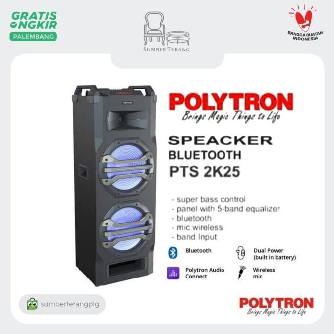 Speaker Portable Polytron Speaker Audio PTS 2K25 USB Mic Wireless