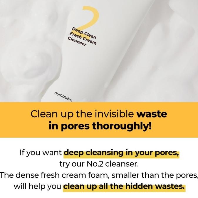 BEST SELLER NUMBUZIN NO. 2 DEEP CLEAN FRESH CREAM CLEANSER