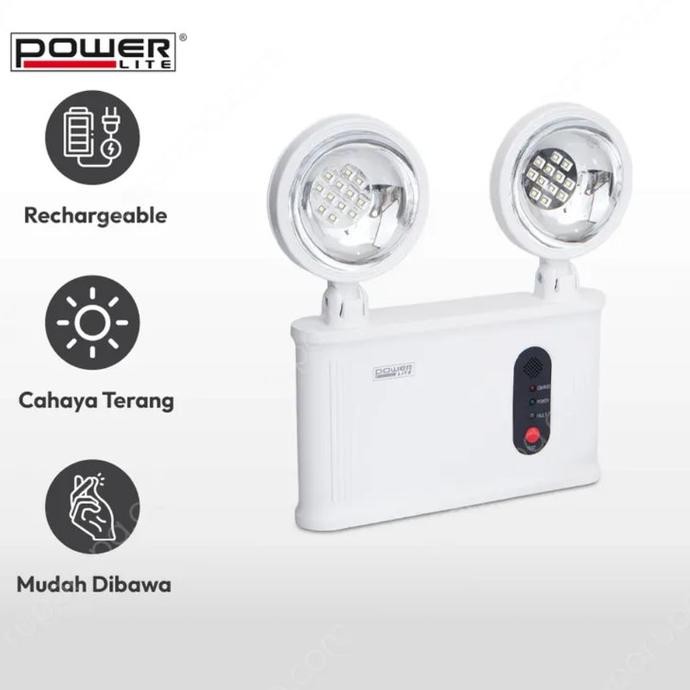 HARGA DISKON LAMPU DARURAT OTOMATIS KRISBOW EMERGENCY LAMP LED 2 TWIN SPOT