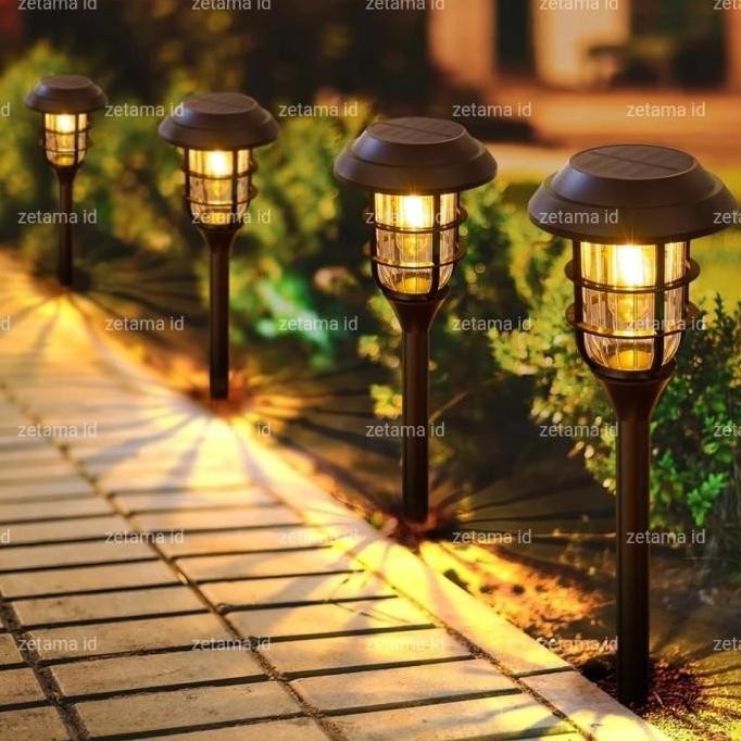 BARU LAMPU TAMAN SOLAR CELL SENSOR LAMPU LAMPION TAMAN TANCAP GARDEN LIGHT