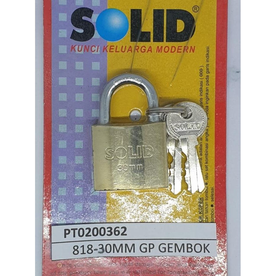 ><><><] SOLID GEMBOK 30MM (818-30MM GP)
