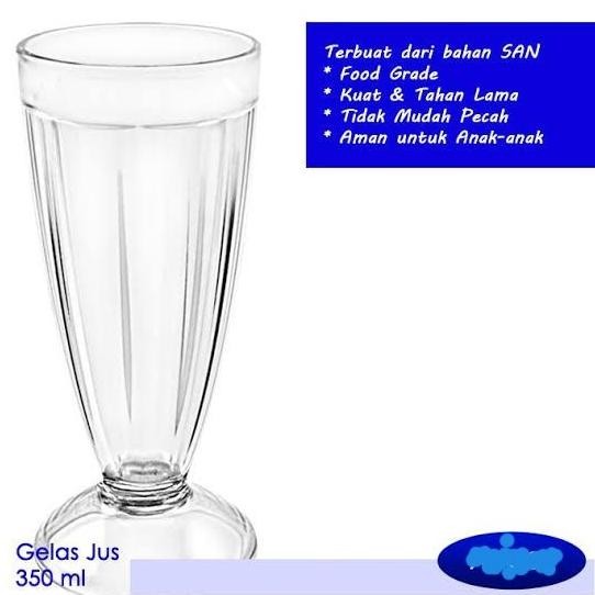 ><><><] Gelas Jus Mika Akrilik | Gelas Onyx | Gelas Teh Kaki Crystal ACG03
