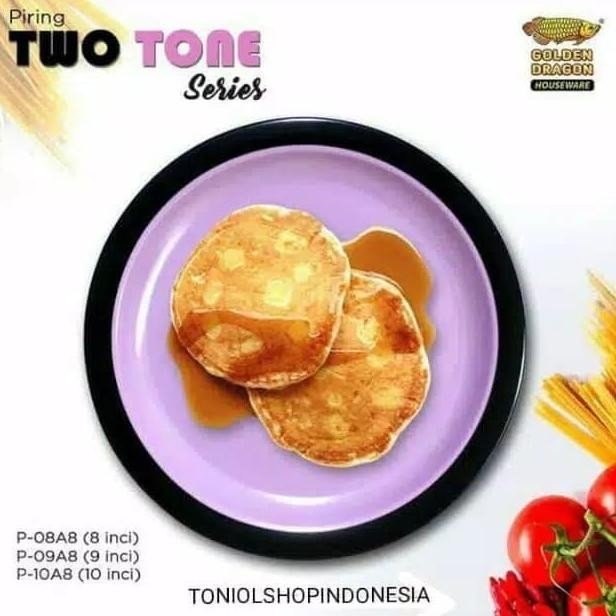 =====] Piring Makan Nasi Sayur Melamin Jumbo Besar 2 Warna Hitam Dragon 10"
