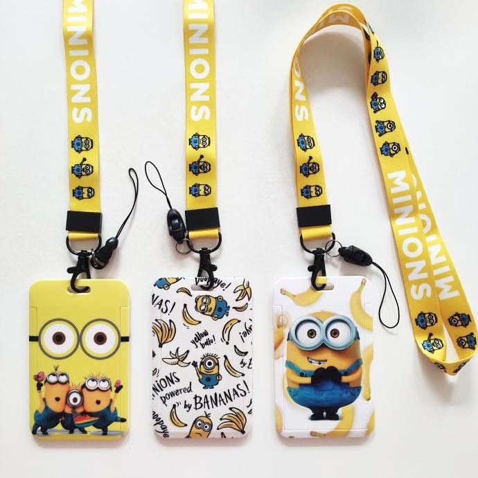 

Promo ID Card Holder Name Tag Lanyard / Kalung Wadah Kartu Minion Lucu