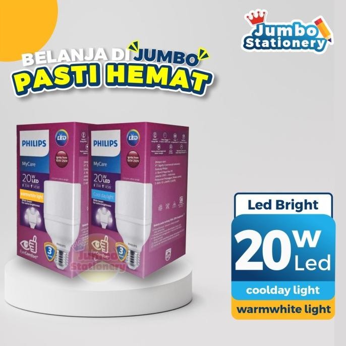 Lampu - Philips Lampu Led Bright 20W Kuning E27 Bohlam Led 20Watt Wwl