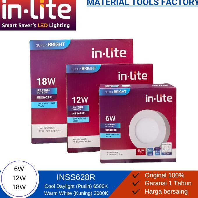 Lampu - Inlite Inss628R Lampu Downlight Led Outbow Bulat - Downlight Outbow - Downlight Round Outbow
