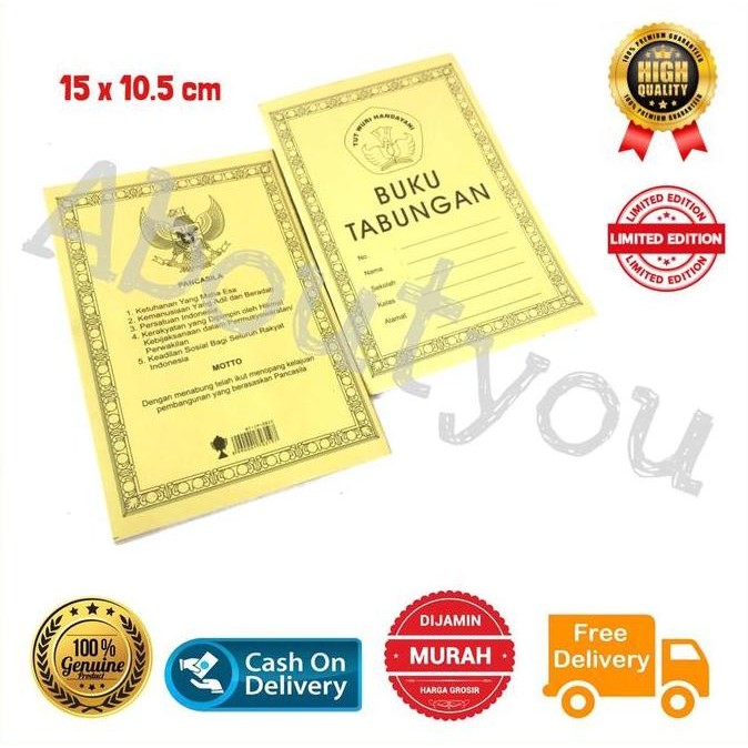 

Pack 50 BUKU TABUNGAN Anak Sekolah Buku Keuangan Saku Saving Book Mini Paper Stationery !!