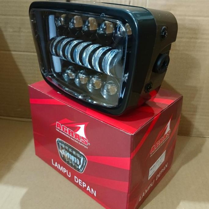 Ready Lampu Depan Rx King New Oval Reflektor Head Lamp Depan 16 Led Kotak Rx-King New Agras Super Te
