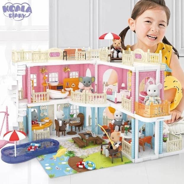 koala diary doll house, koala doll house, mainan rumah boneka koala