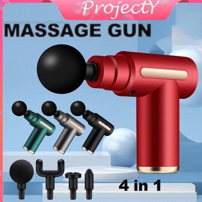 Massage Fascia Gun Neck Massager Muscle Massager Gun Pistol Pijat Otot AUL