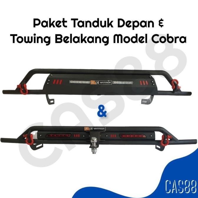 Paket Tanduk Depan dan Towing Belakang Model Cobra RUSH 18 / TERIOS 18 Original dan Terpercaya