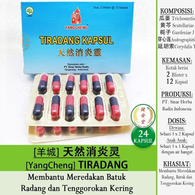 

populer] [Yang Cheng] TIRADANG [Tian Ran Xiao Yan Ling ] 24 Kapsul u.Batuk-Radang-Tenggorokan Kering